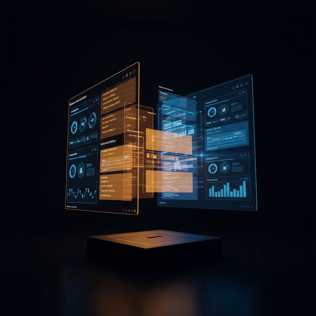 AI automation interface visualization